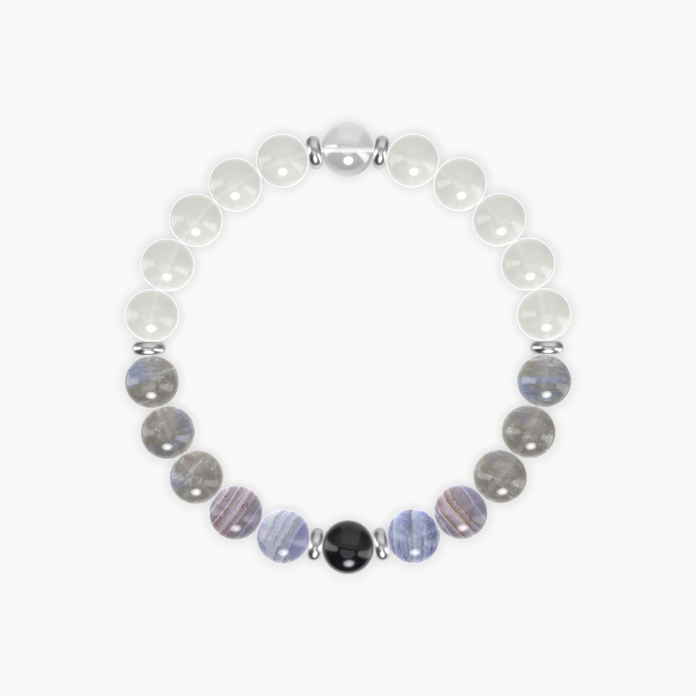 Moonstone, Labradorite, Blue Lace Agate and more Gemstone Bracelet