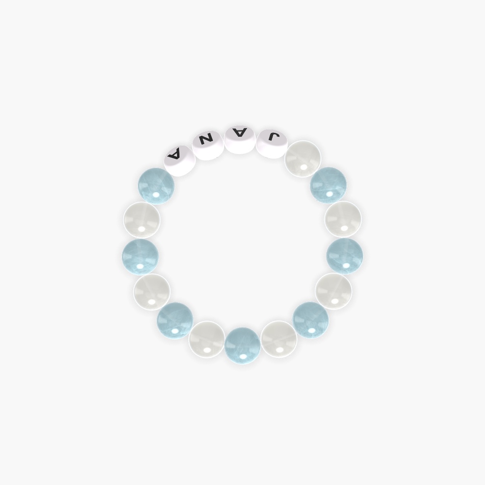 Aquamarine and Moonstone Bracelet