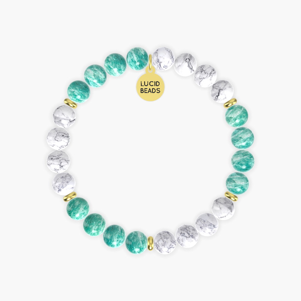 Howlite and Amazonite Bracelet