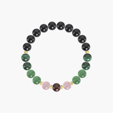 Black Tourmaline, Aventurine, Malachite and more Gemstone Bracelet