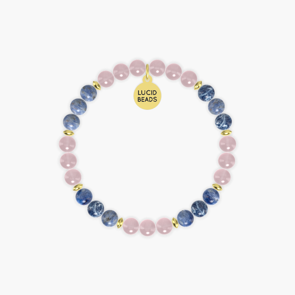 Rose Quartz and Sodalite Bracelet