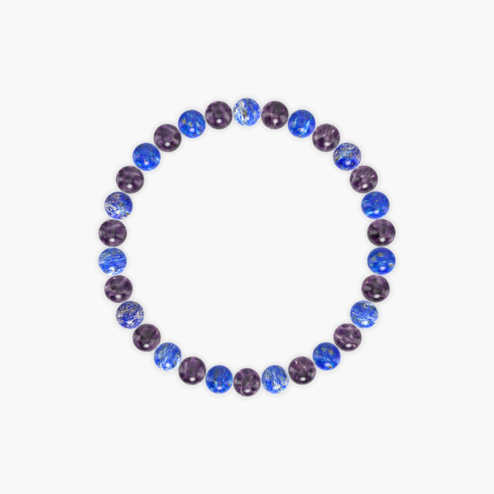 Mind's Eye - Amethyst and Lapis Lazuli Bracelet