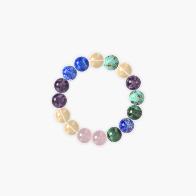 Citrine, Amethyst, Lapis Lazuli and more Gemstone Bracelet