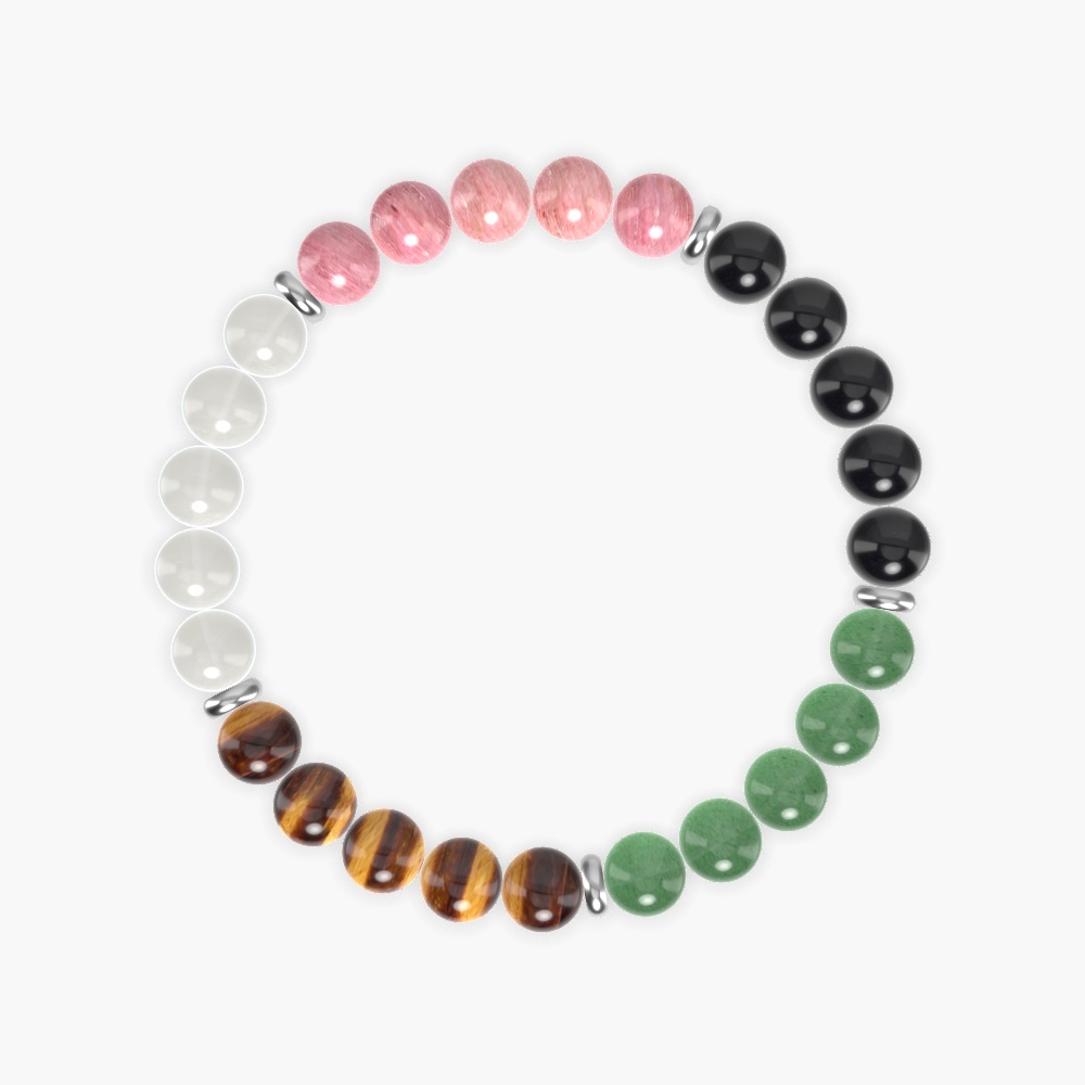 Tiger Eye, Aventurine, Black Obsidian and more Gemstone Bracelet