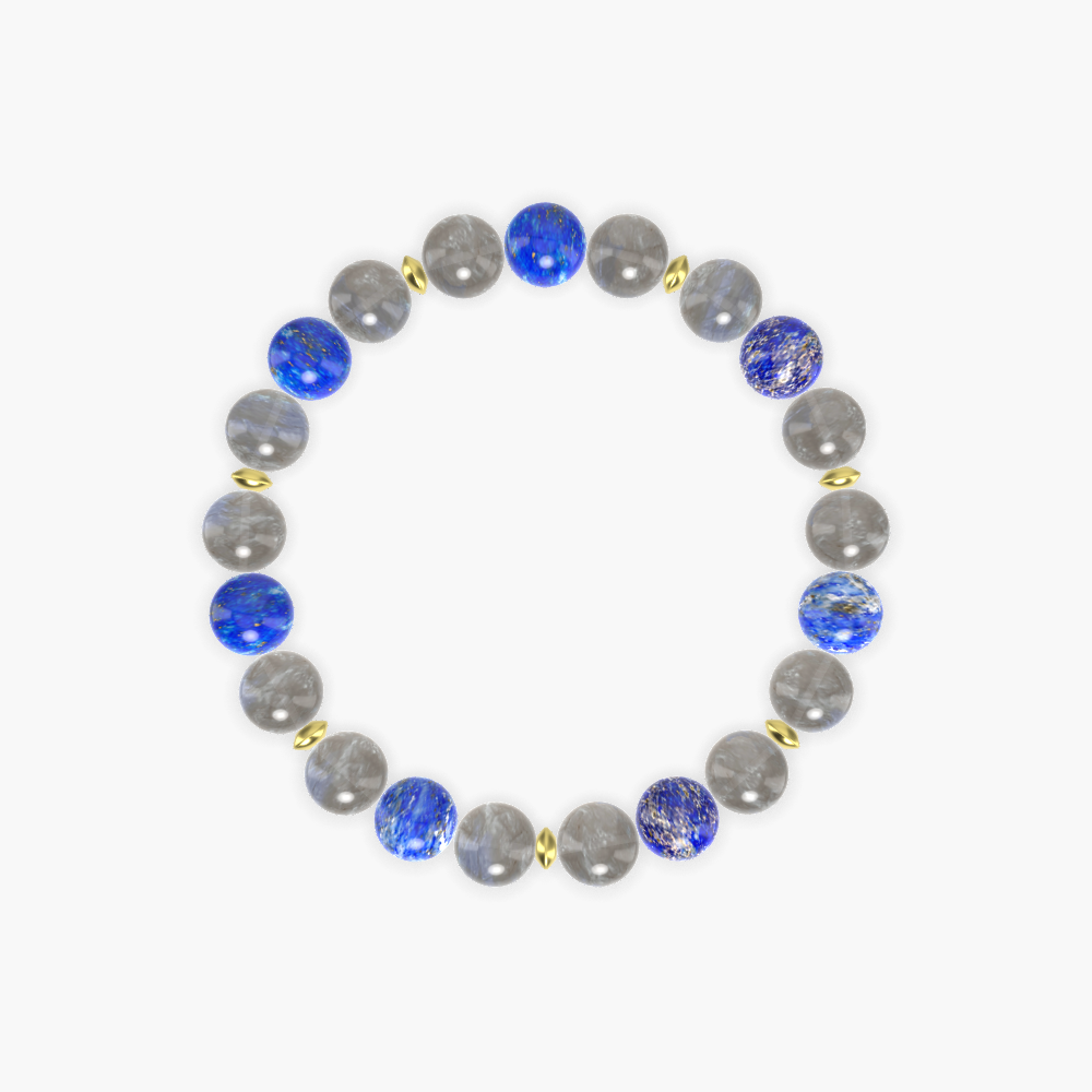 Labradorite and Lapis Lazuli Bracelet