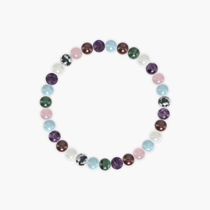 Amethyst, Aquamarine, Garnet and more Gemstone Bracelet