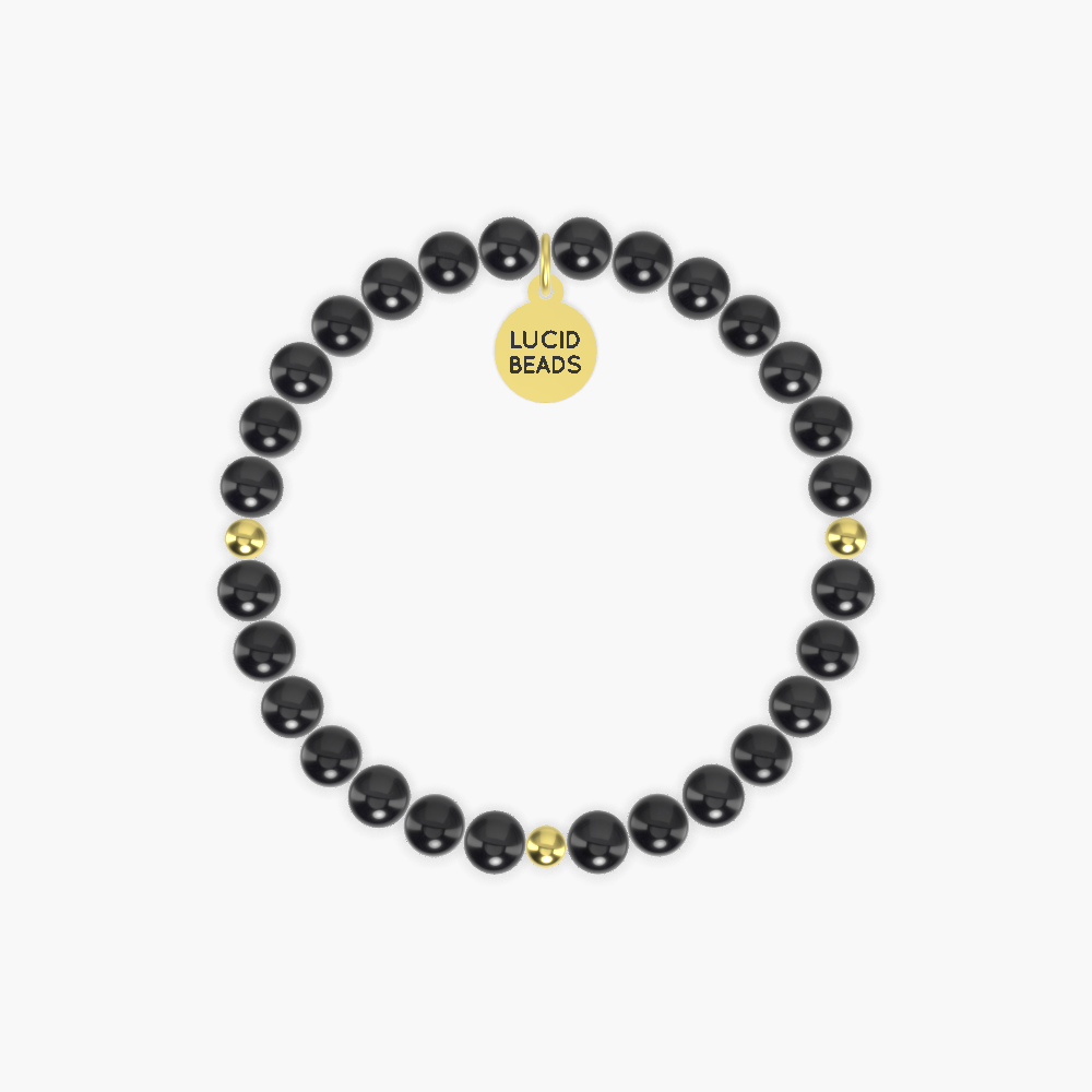 Guardian's Embrace - Black Tourmaline and Black Obsidian Bracelet