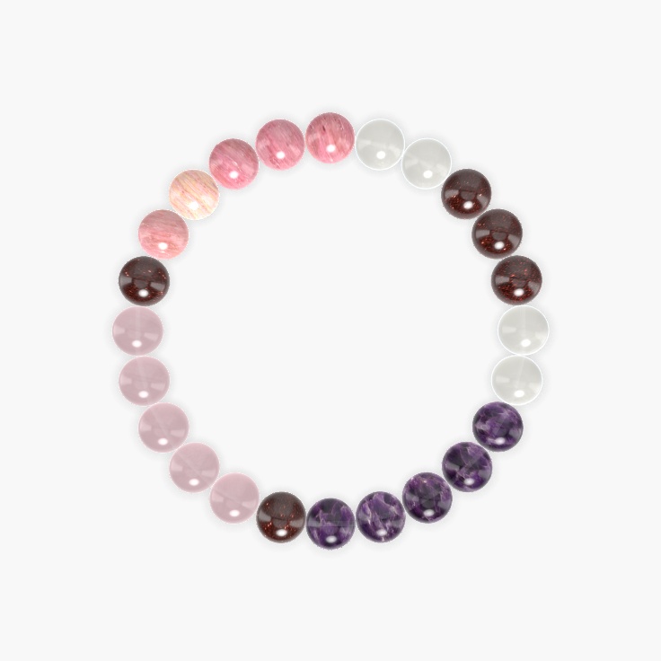Amethyst, Garnet, Rhodonite and more Gemstone Bracelet