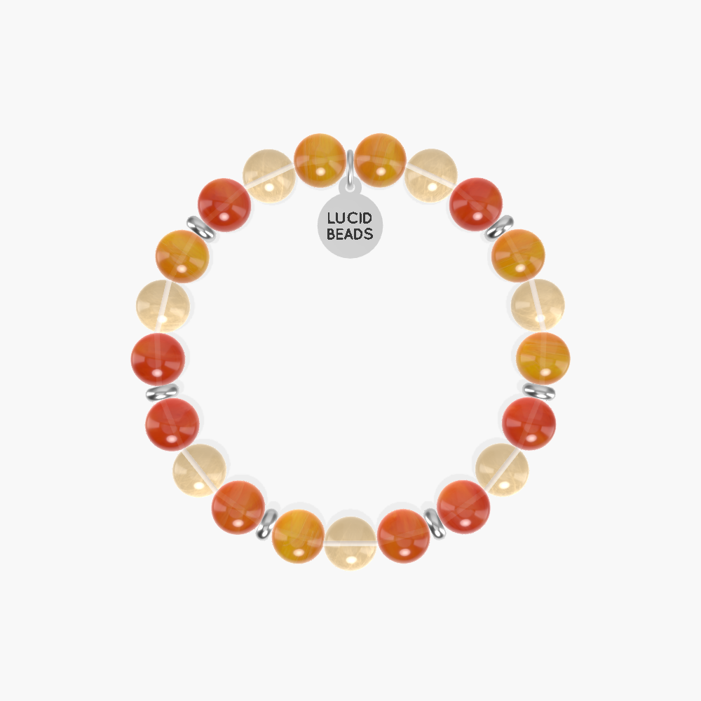 Vitality Boost - Carnelian and Citrine Bracelet