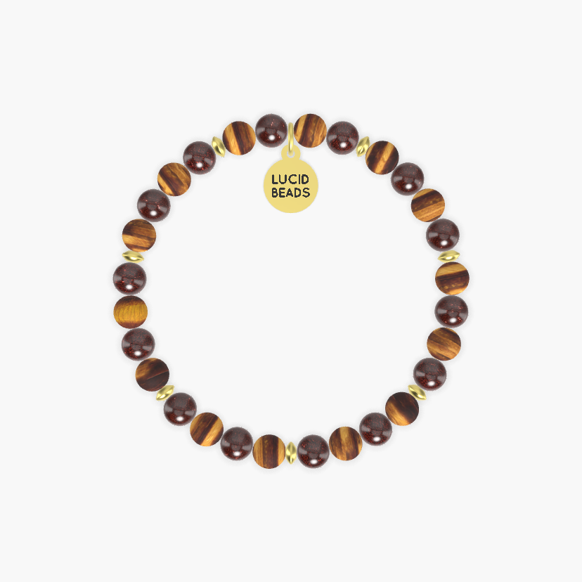 Garnet and Tiger Eye Bracelet
