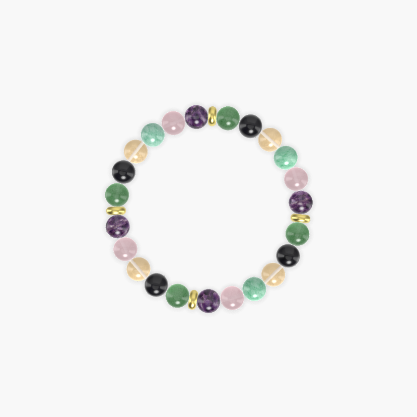 Amethyst, Rose Quartz, Citrine and more Gemstone Bracelet