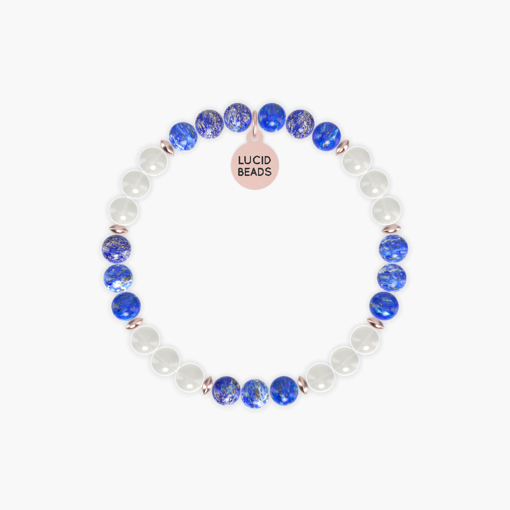 Celebrating World Poetry Day - Lapis Lazuli and Moonstone Bracelet
