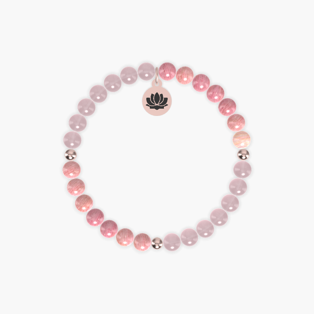 Harmony Bliss - Rose Quartz and Rhodonite Bracelet