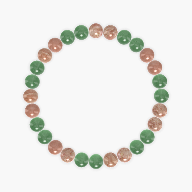 Aventurine and Sunstone Bracelet