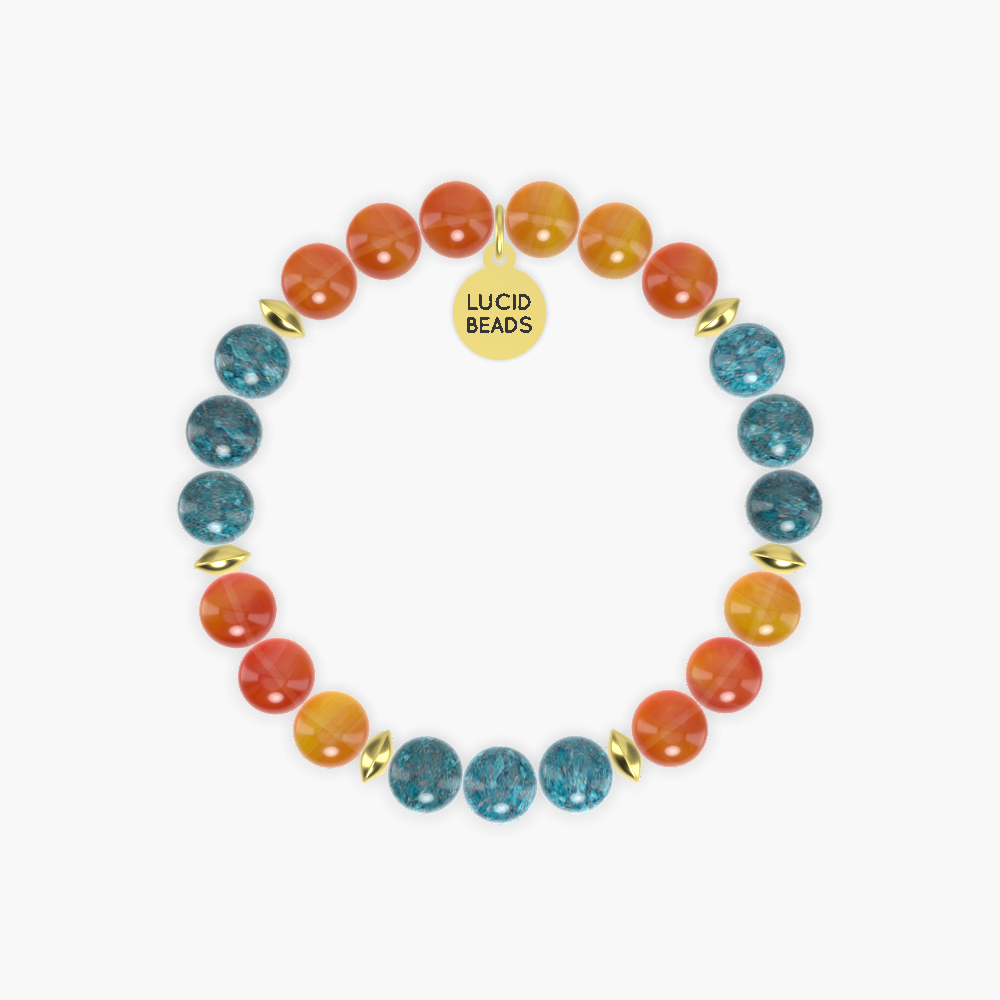 Carnelian and Apatite Bracelet