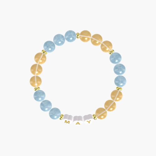 Citrine and Aquamarine Bracelet