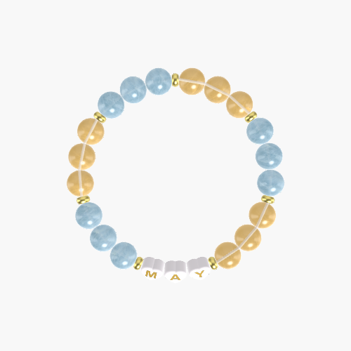 Aquamarine stone Bracelet diamond cut | Kalyanastrogems