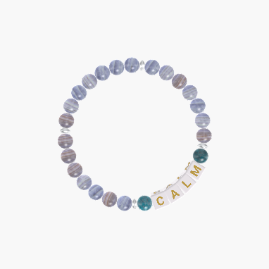 Blue Lace Agate and Apatite Bracelet