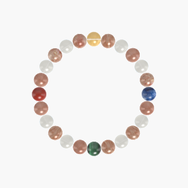 Sunstone, Moonstone, Malachite and More Gemstone Bracelet