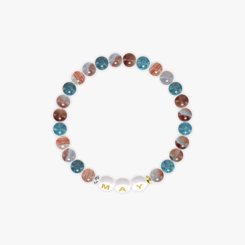 Sardonyx and Apatite Bracelet