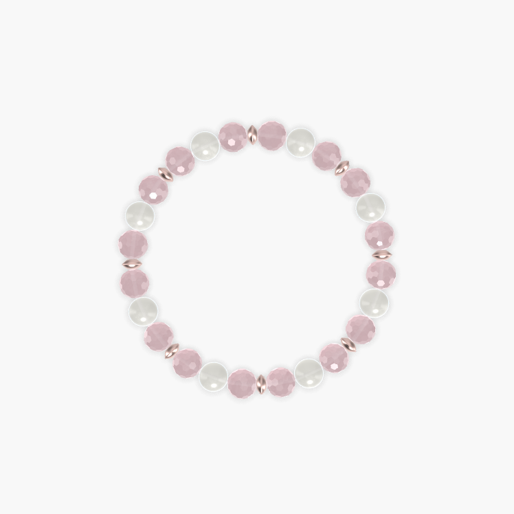 Rose Quartz and Moonstone Bracelet