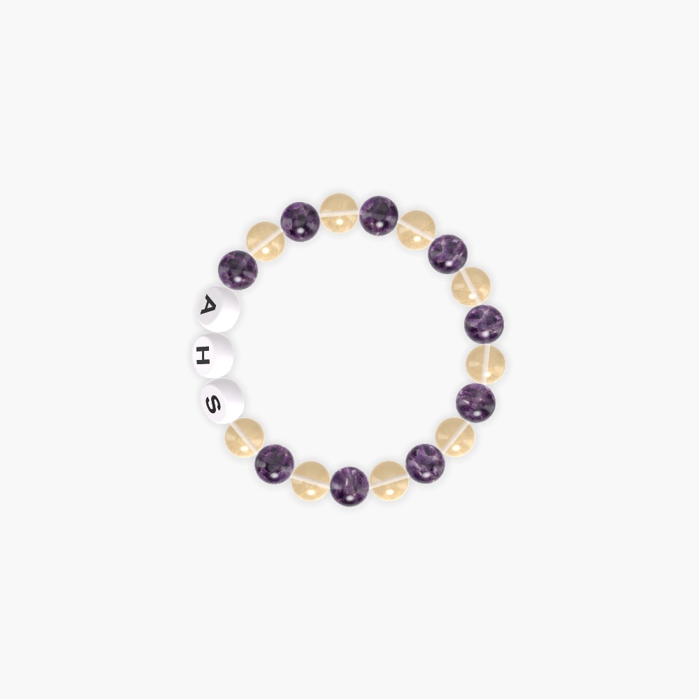 Amethyst and Citrine Bracelet