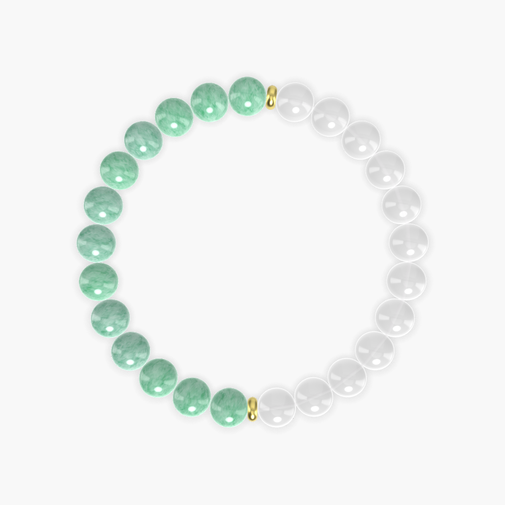 Green Jade and White Jade Bracelet