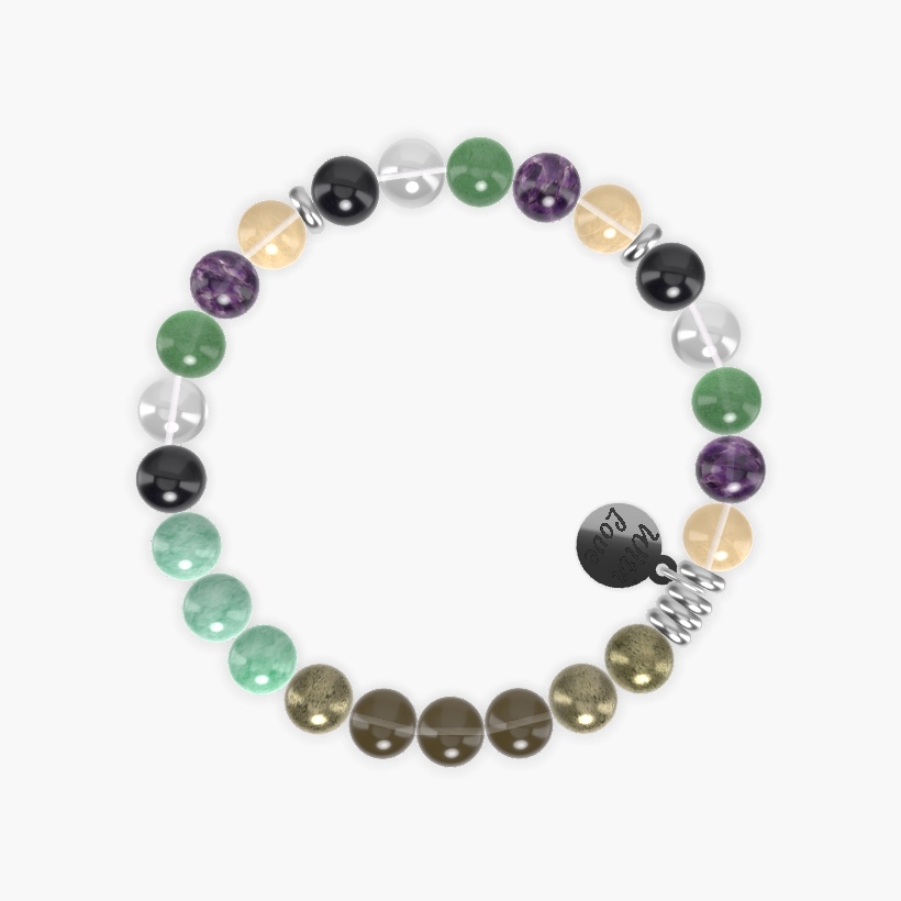 Smoky Quartz, Pyrite, Citrine and more Gemstone Bracelet