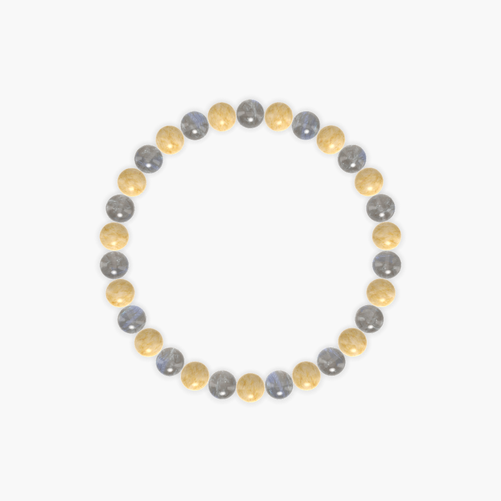 Yellow Jade and Labradorite Bracelet