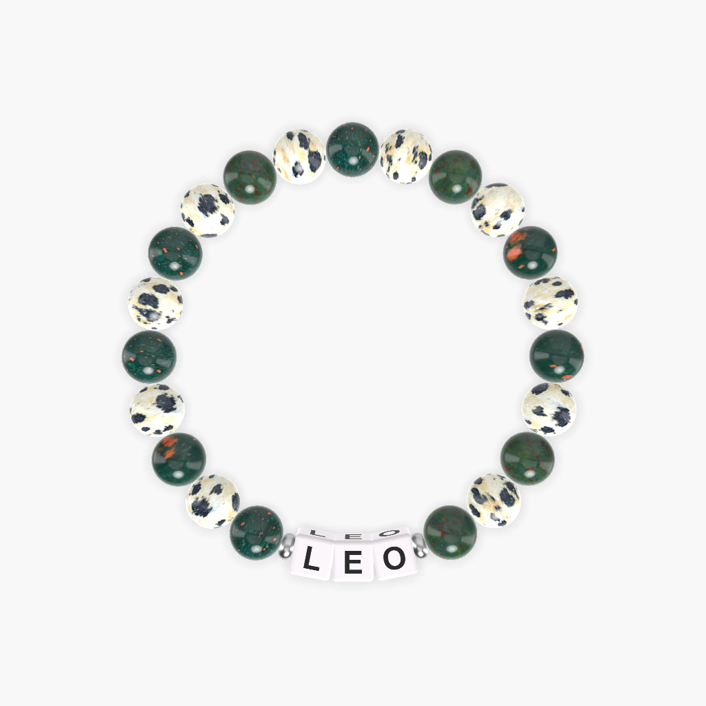 Bloodstone and Dalmatian Jasper Bracelet