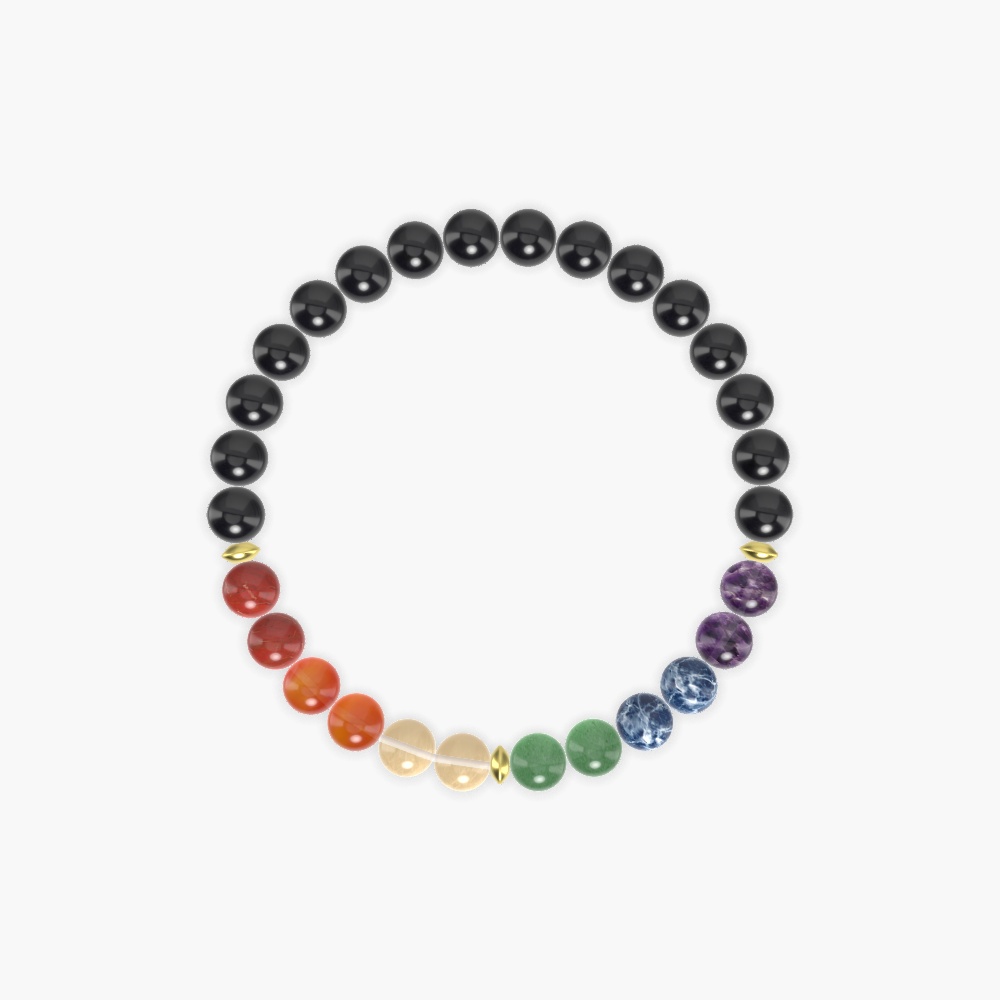 Black Tourmaline, Aventurine, Sodalite and more Gemstone Bracelet
