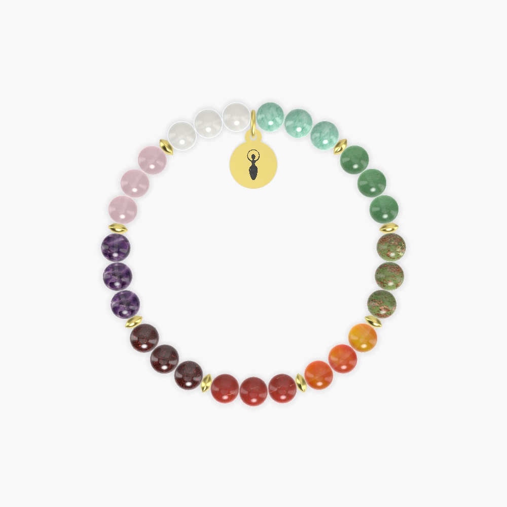 Red Jasper, Carnelian, Unakite and more Gemstone Bracelet
