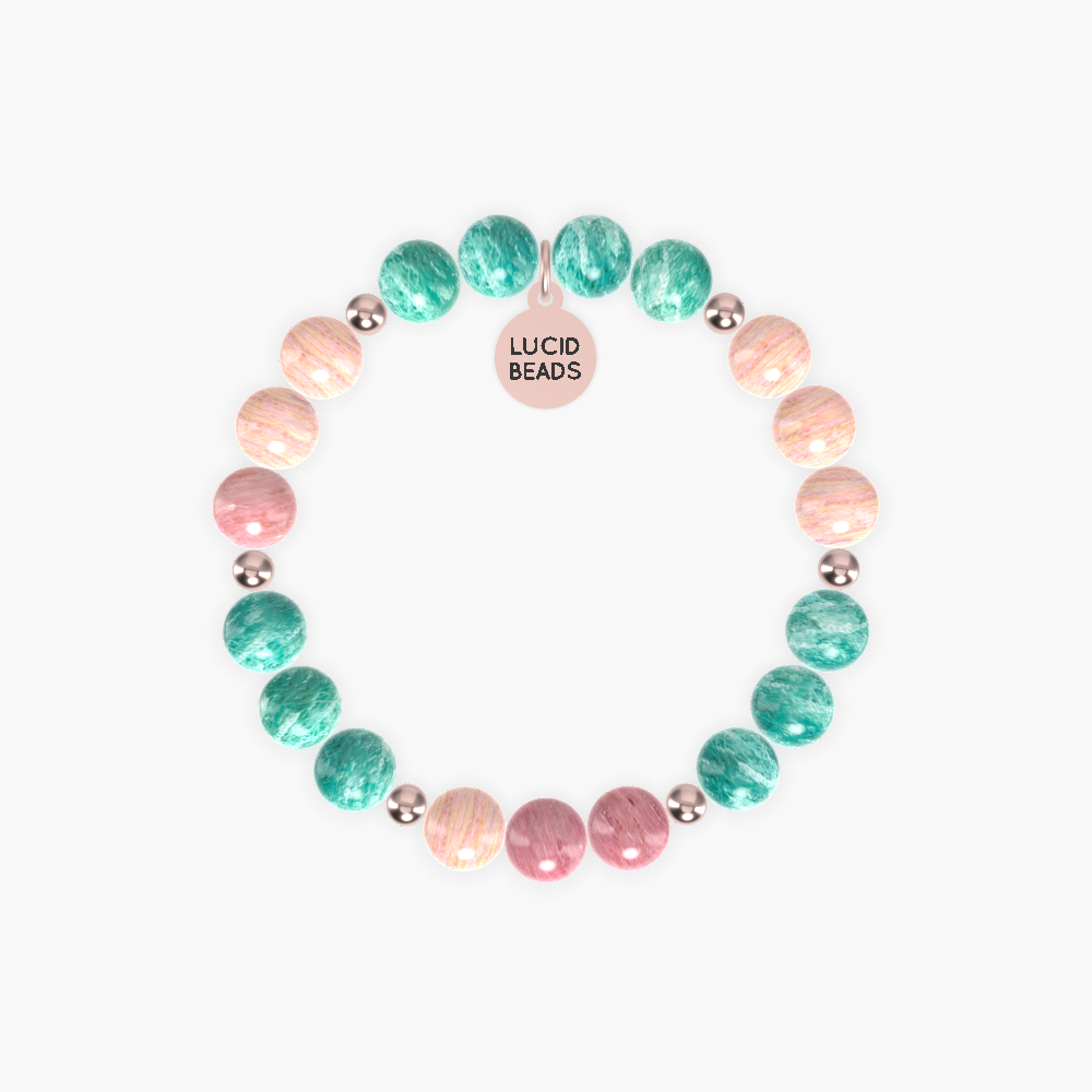 Amazonite and Rhodonite Bracelet