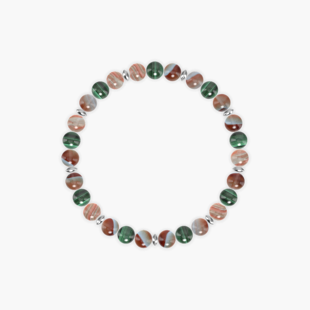 Sardonyx and Malachite Bracelet