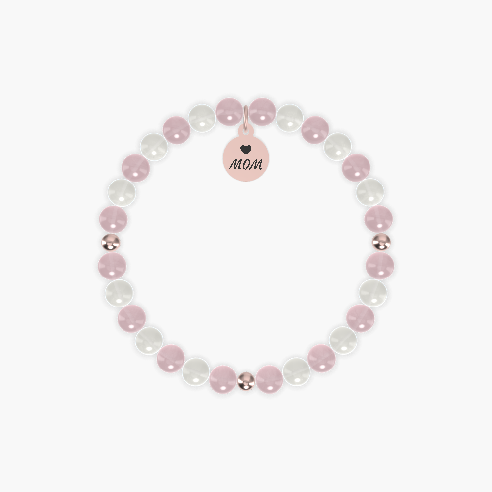 Mother's Day Gift - Rose Quartz and Moonstone Bracelet