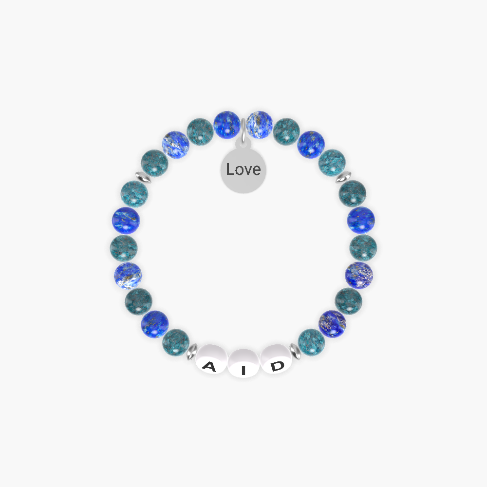 Apatite and Lapis Lazuli Bracelet