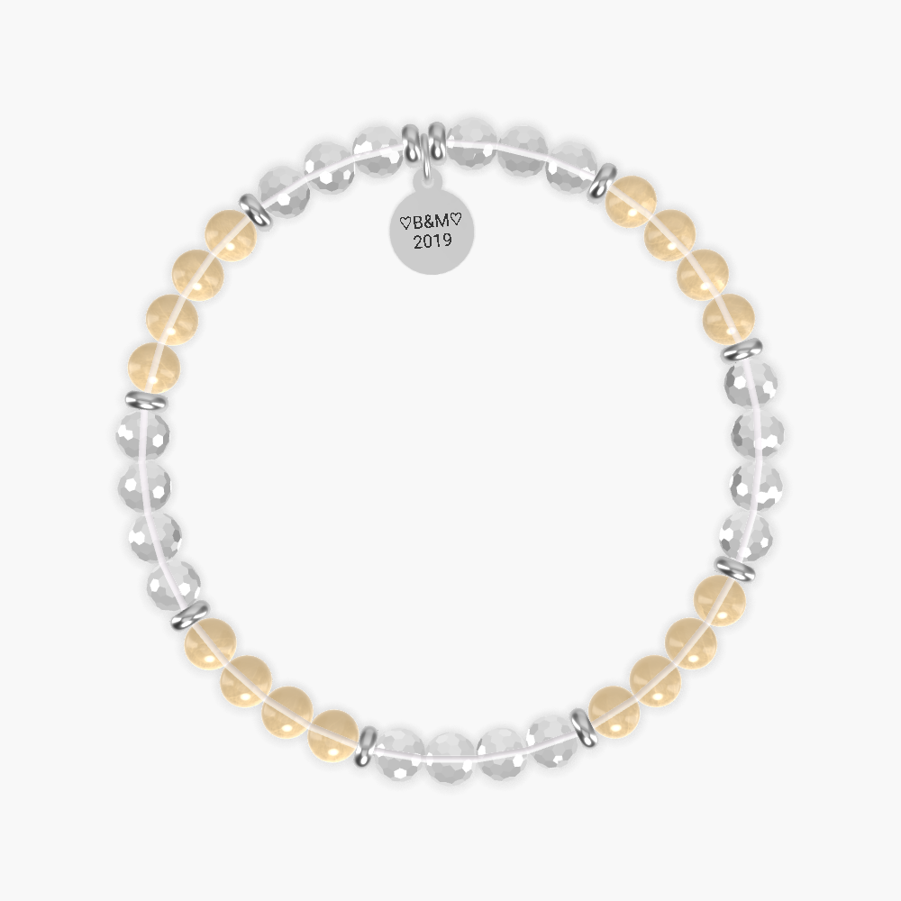 Clear Quartz and Citrine Bracelet