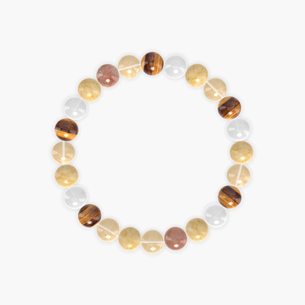 Citrine, Yellow Jade, White Jade and more Gemstone Bracelet