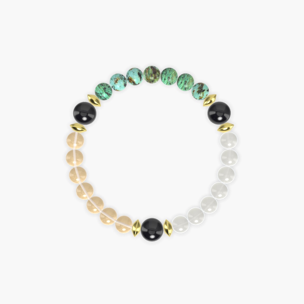 Moonstone, African Turquoise, Citrine and more Gemstone Bracelet