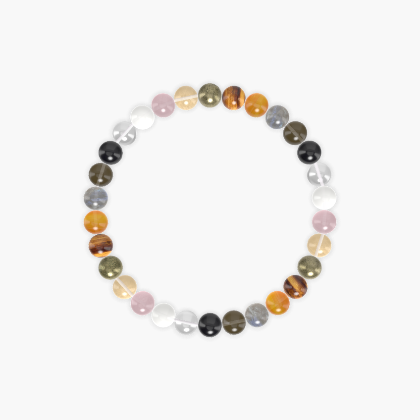 Black Tourmaline, Smoky Quartz, Labradorite and more Gemstone Bracelet