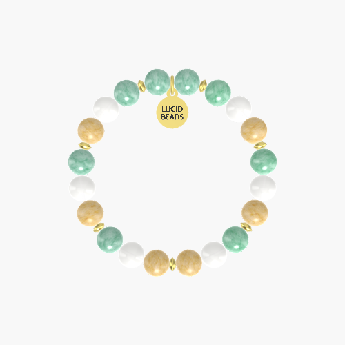 Green Jade, Yellow Jade and White Jade Bracelet