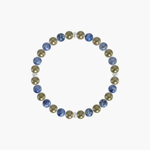 Pyrite and Sodalite Bracelet