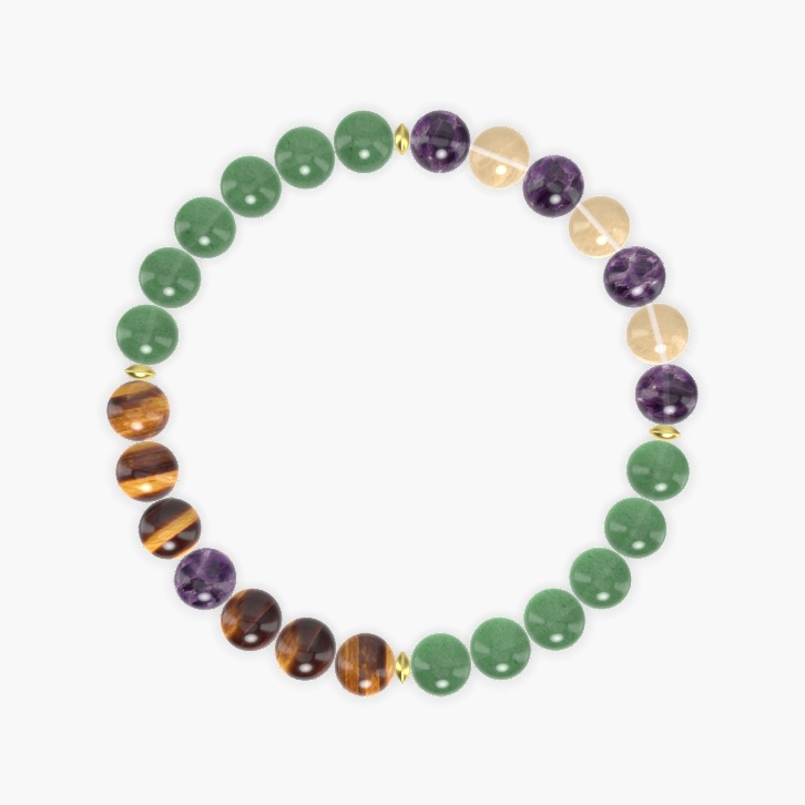 Aventurine, Tiger Eye, Amethyst and more Gemstone Bracelet