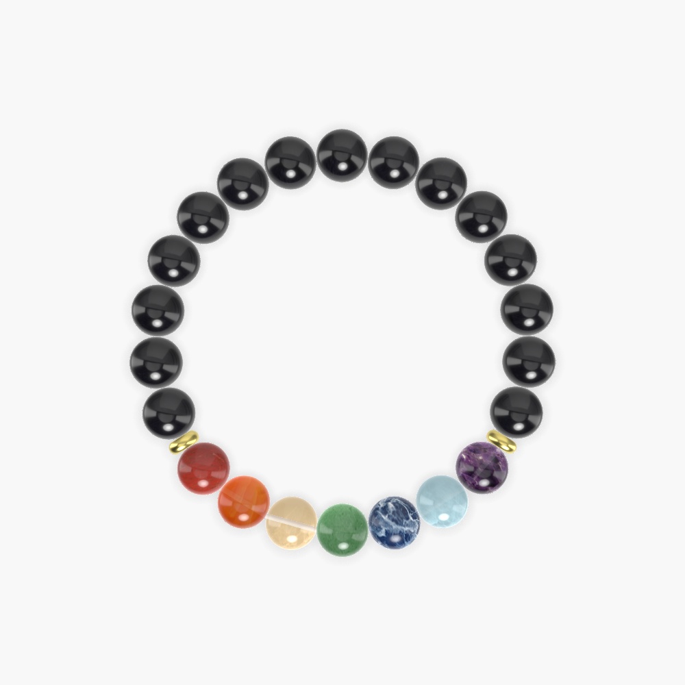 Black Tourmaline, Aventurine, Sodalite and more Gemstone Bracelet