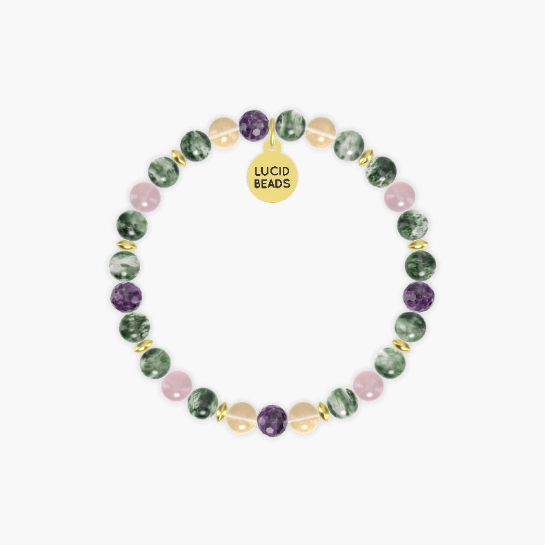 Moss Agate, Amethyst, Citrine and more Gemstone Bracelet