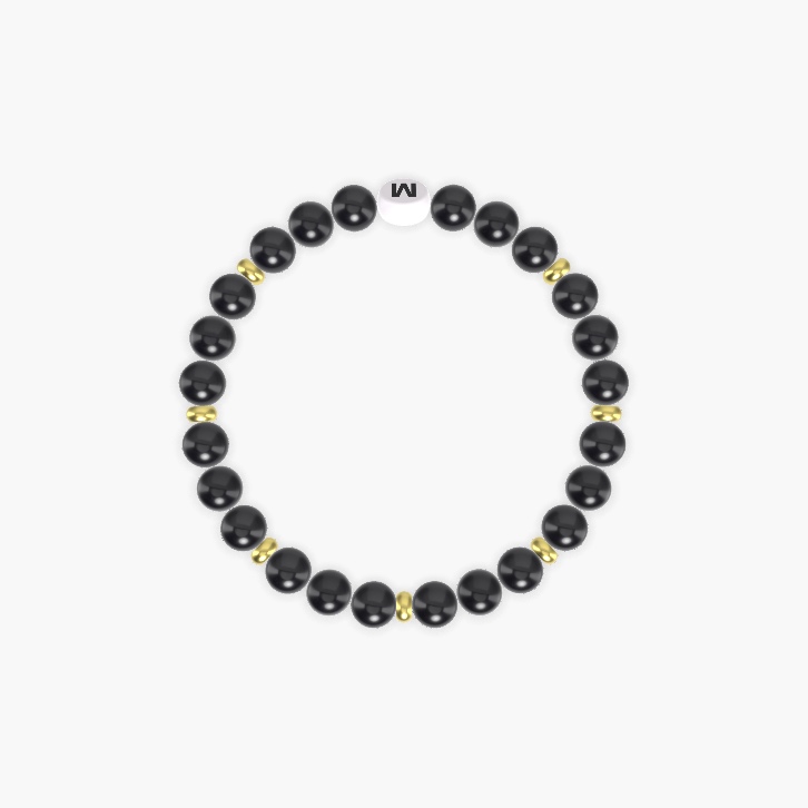 Black Tourmaline and Black Onyx Bracelet