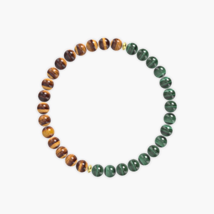 Malachite and Tiger Eye Bracelet