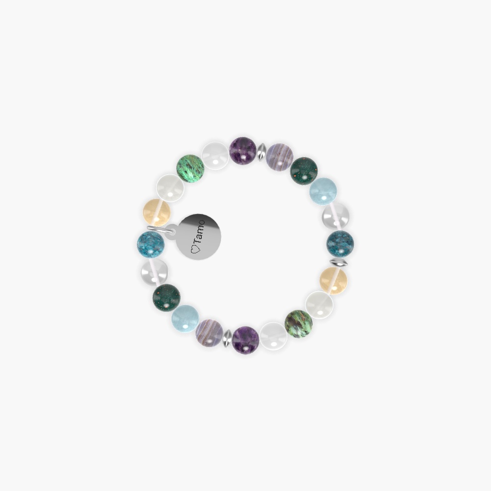Amethyst, White Jade, African Turquoise and more Gemstone Bracelet