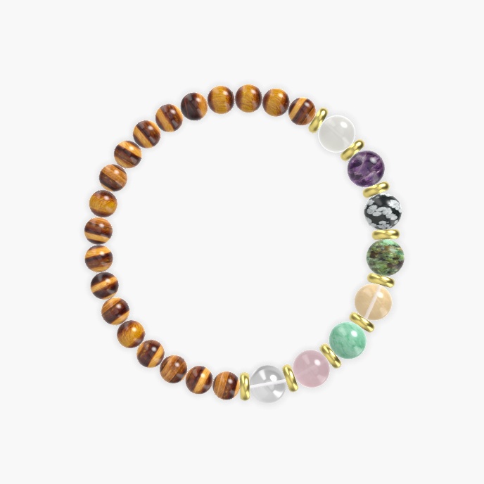 Tiger Eye, Moonstone, Clear Quartz and more Gemstone Bracelet