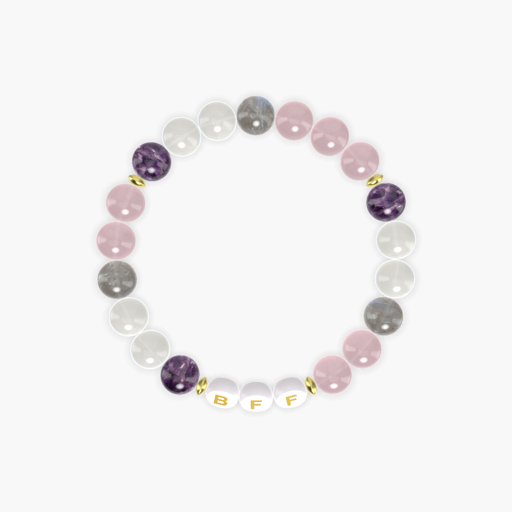 Rose Quartz, Moonstone, Labradorite and more Gemstone Bracelet